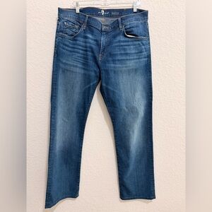 7 For All Mankind Austyn Men’s Jeans Blue Size 36 Straight Fit Premium Denim
